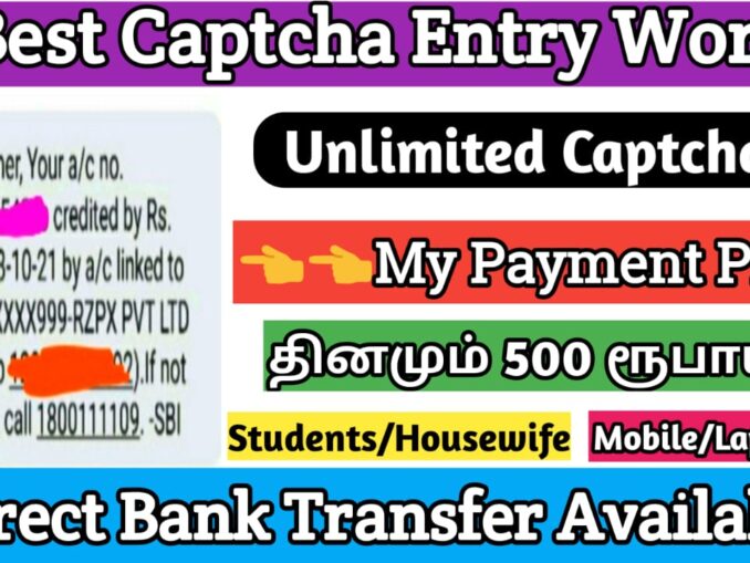 captcha typing jobs without investment