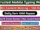 Trusted typing jobs online
