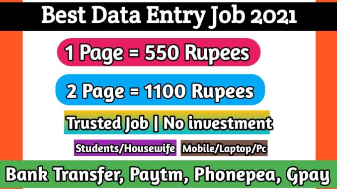 Data entry jobs online from home