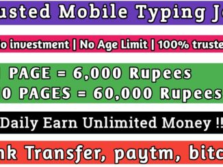 Trusted mobile typing jobs without investment
